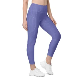 Lavender Bloom High Waisted Leggings with Pockets