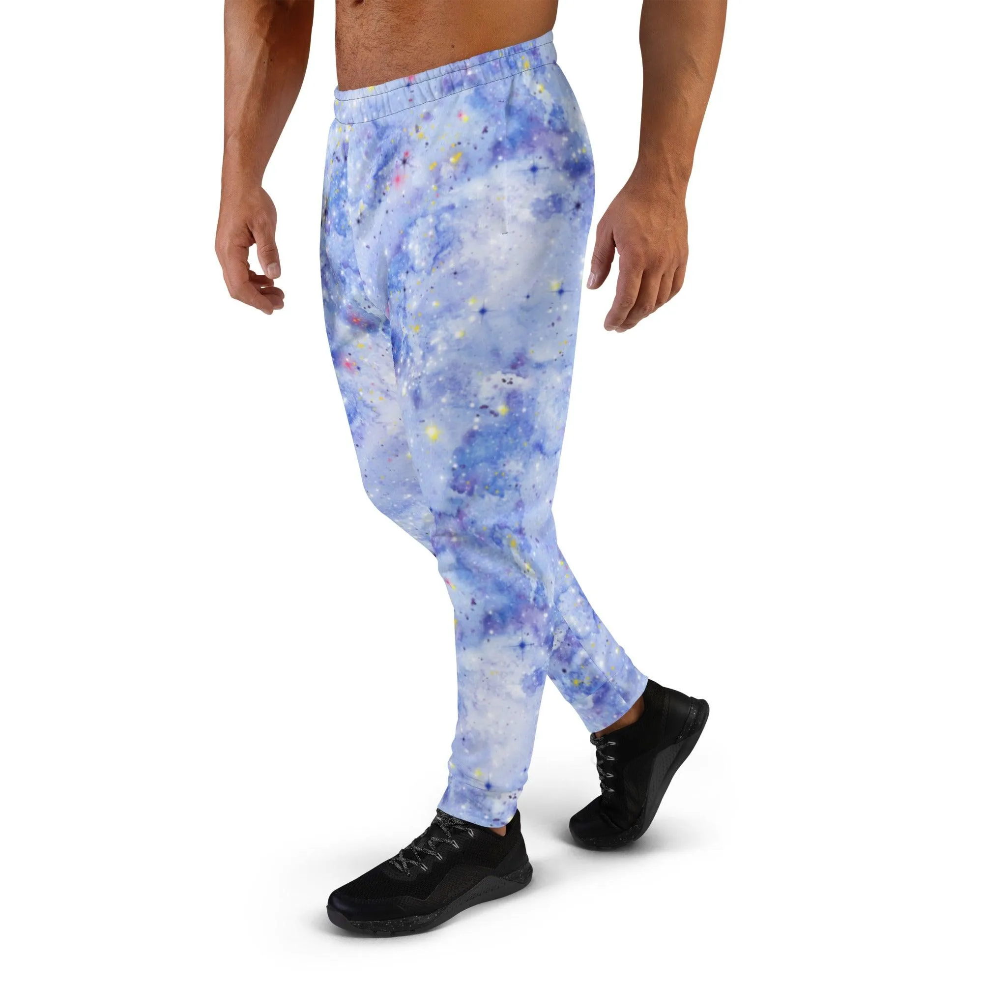 Light Blue Galaxy Men's Street Joggers