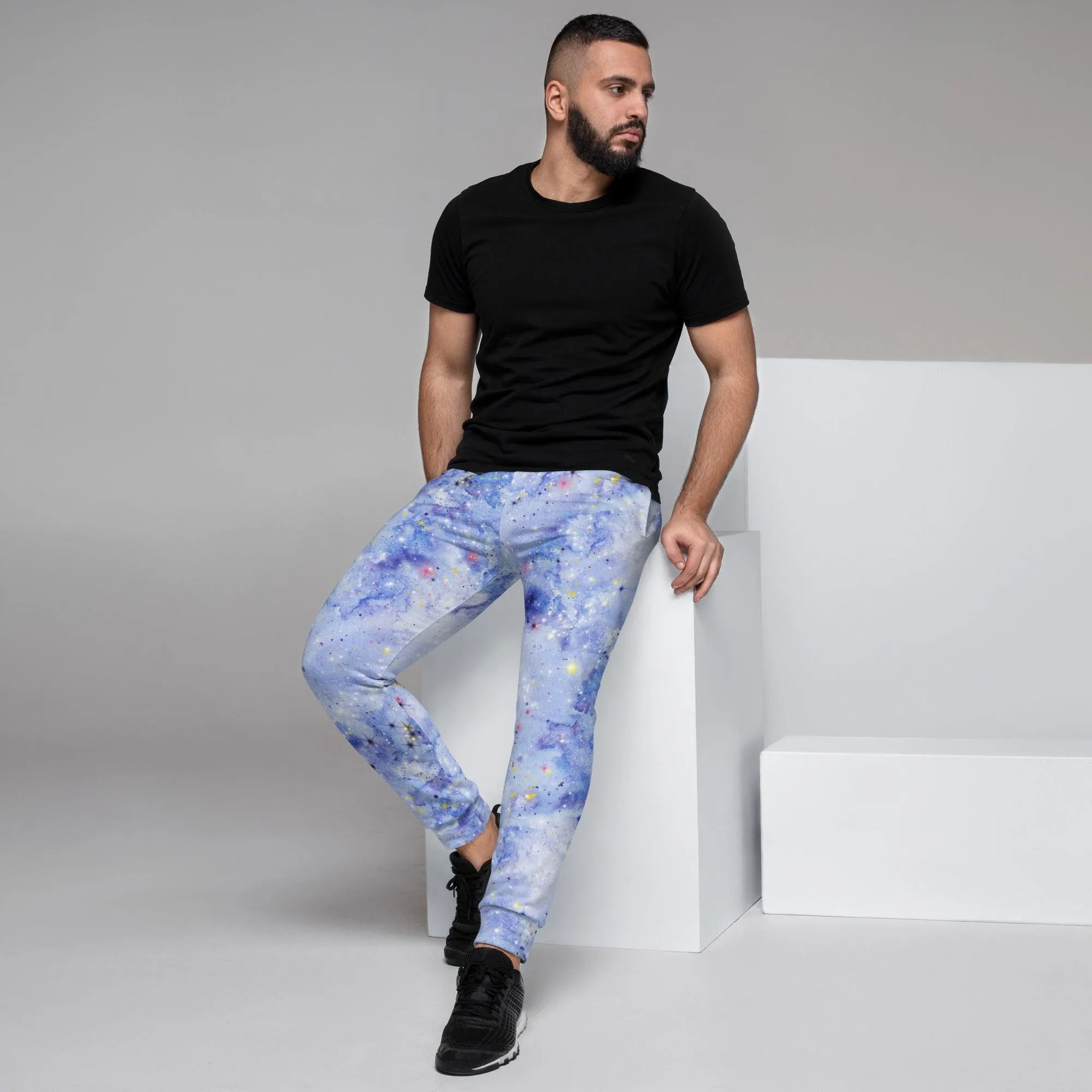 Light Blue Galaxy Men's Street Joggers