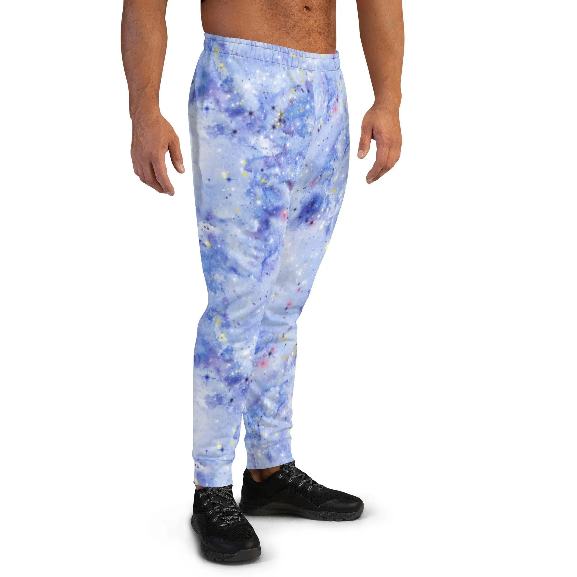 Light Blue Galaxy Men's Street Joggers