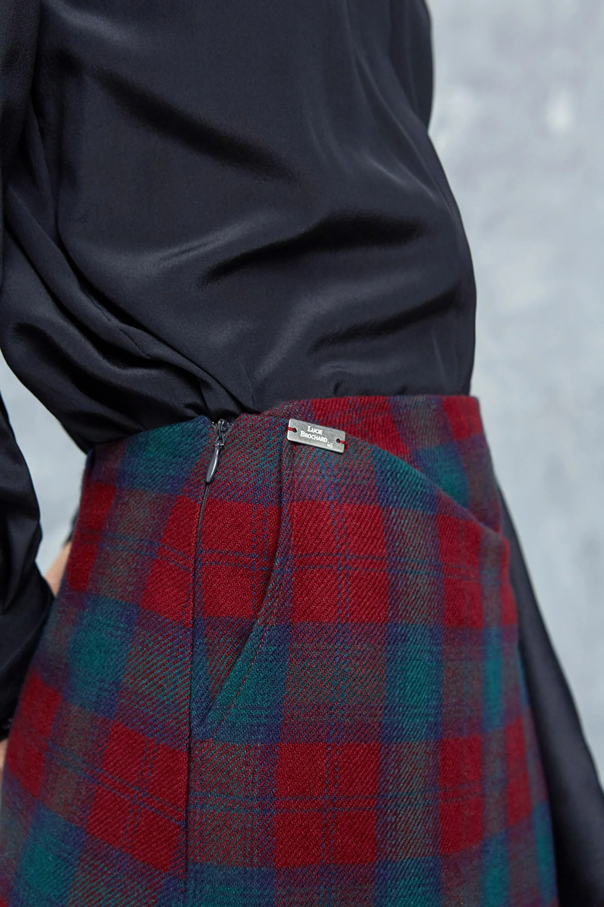 LINDSAY tartan - wool asymmetrical skirt