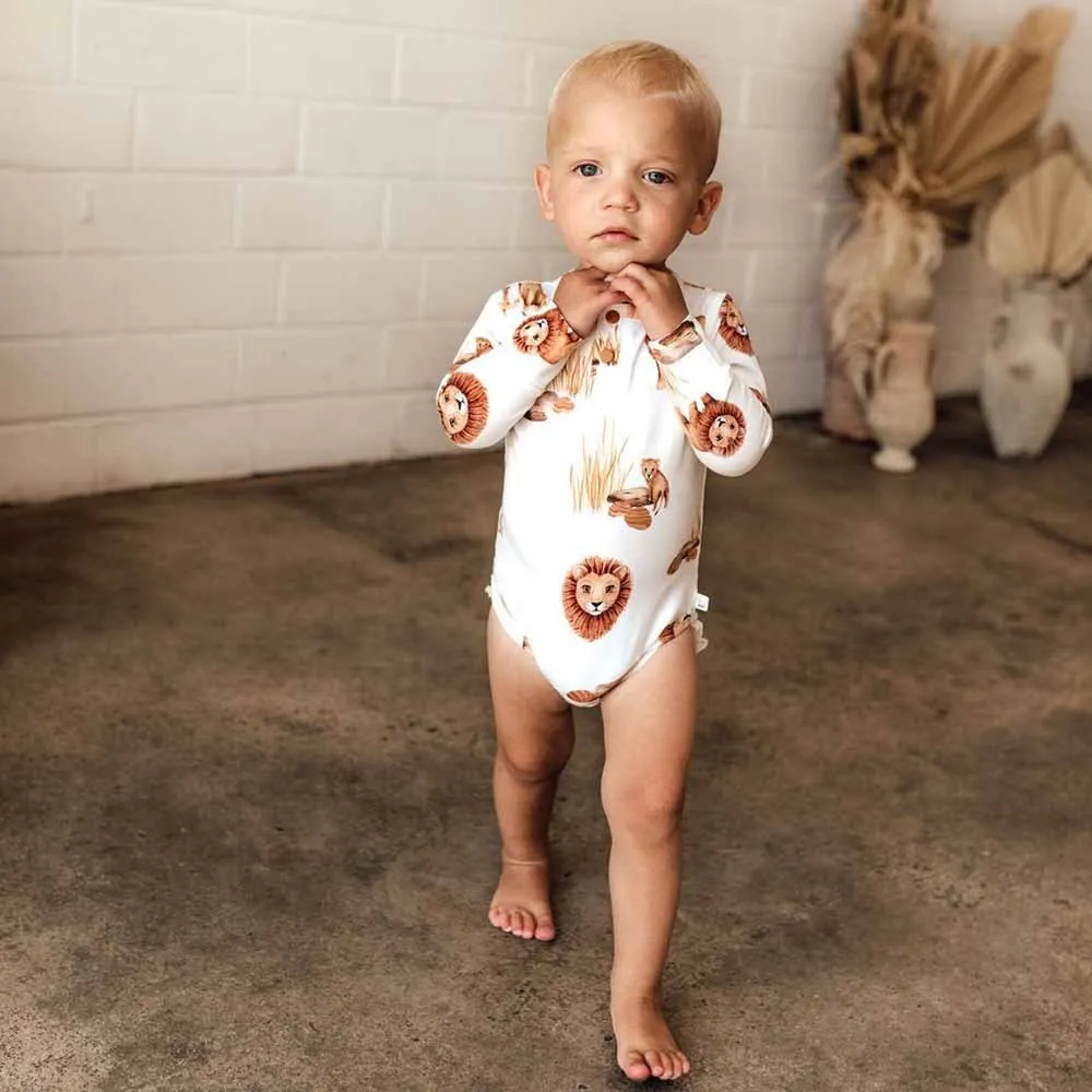 Lion Long Sleeve Organic Bodysuit