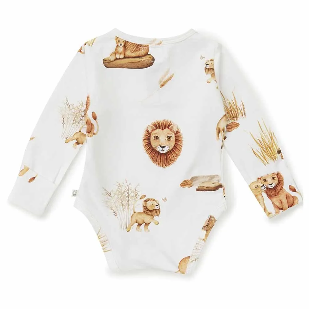 Lion Long Sleeve Organic Bodysuit