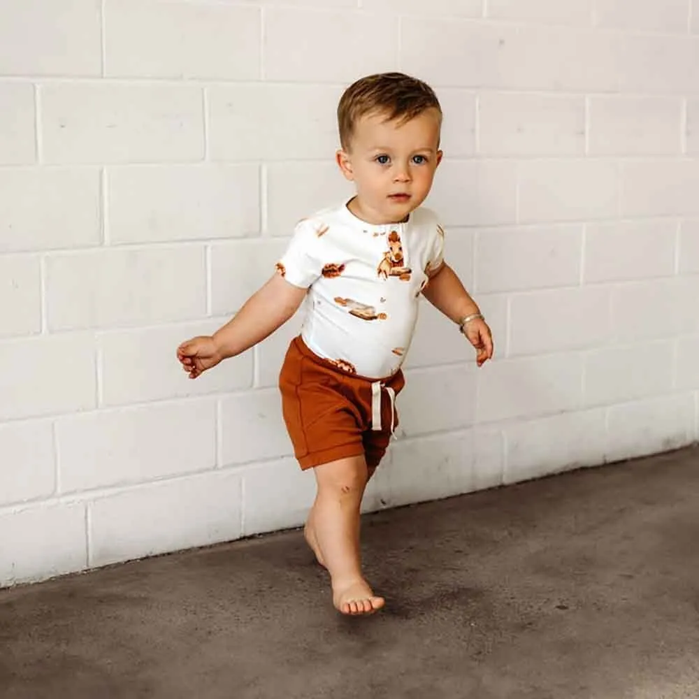 Lion Short Sleeve Organic Bodysuit