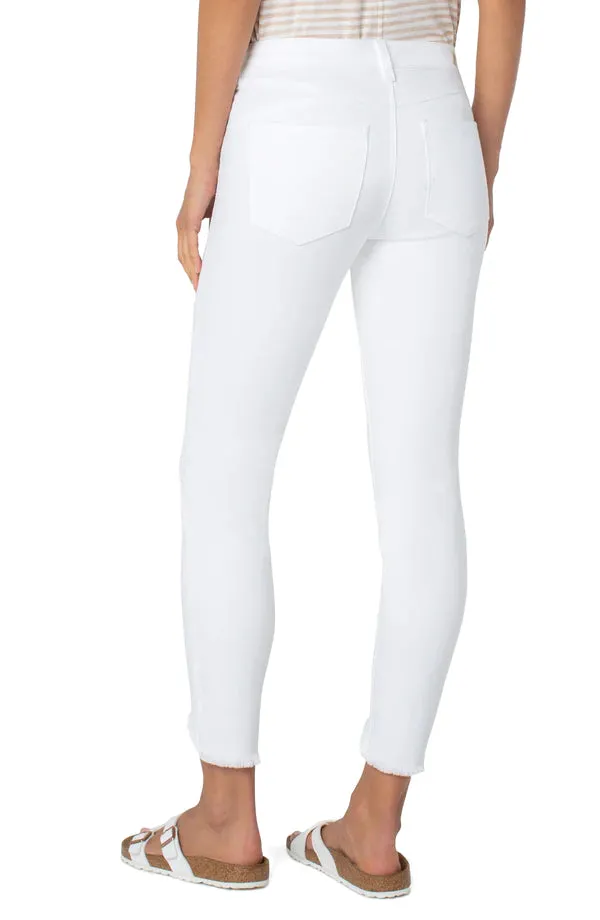 Liverpool Piper Hugger Curved Fray Hem Skinny Jean Bright White