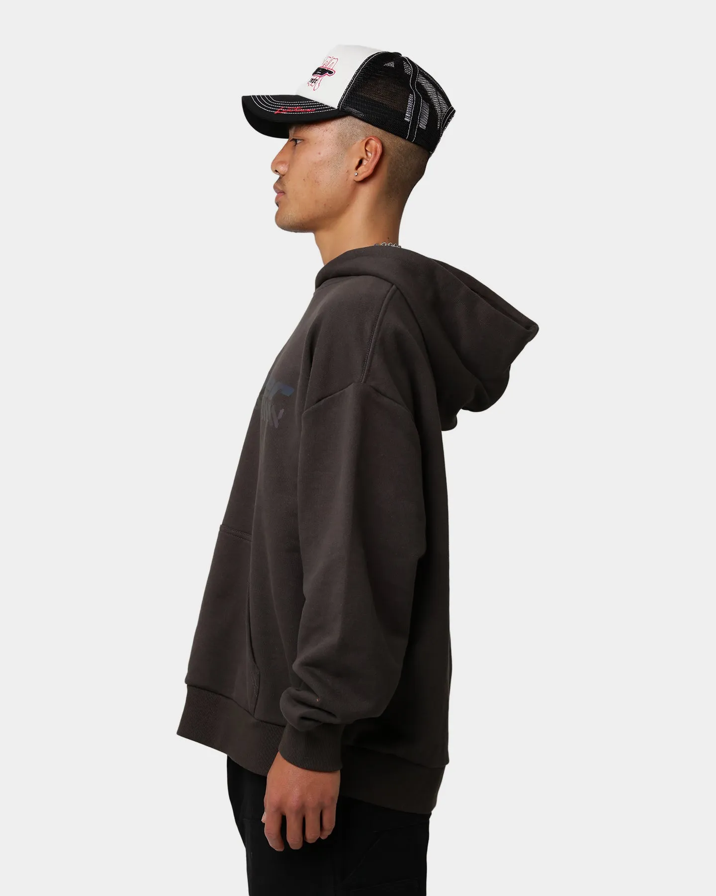 Loiter Dystopian Reflective Hoodie Charcoal