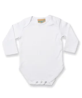 Long sleeve baby bodysuit | White