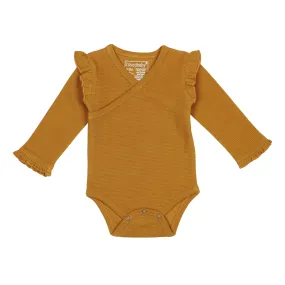 L'ovedbaby Corduroy Ruffle Wrap Bodysuit