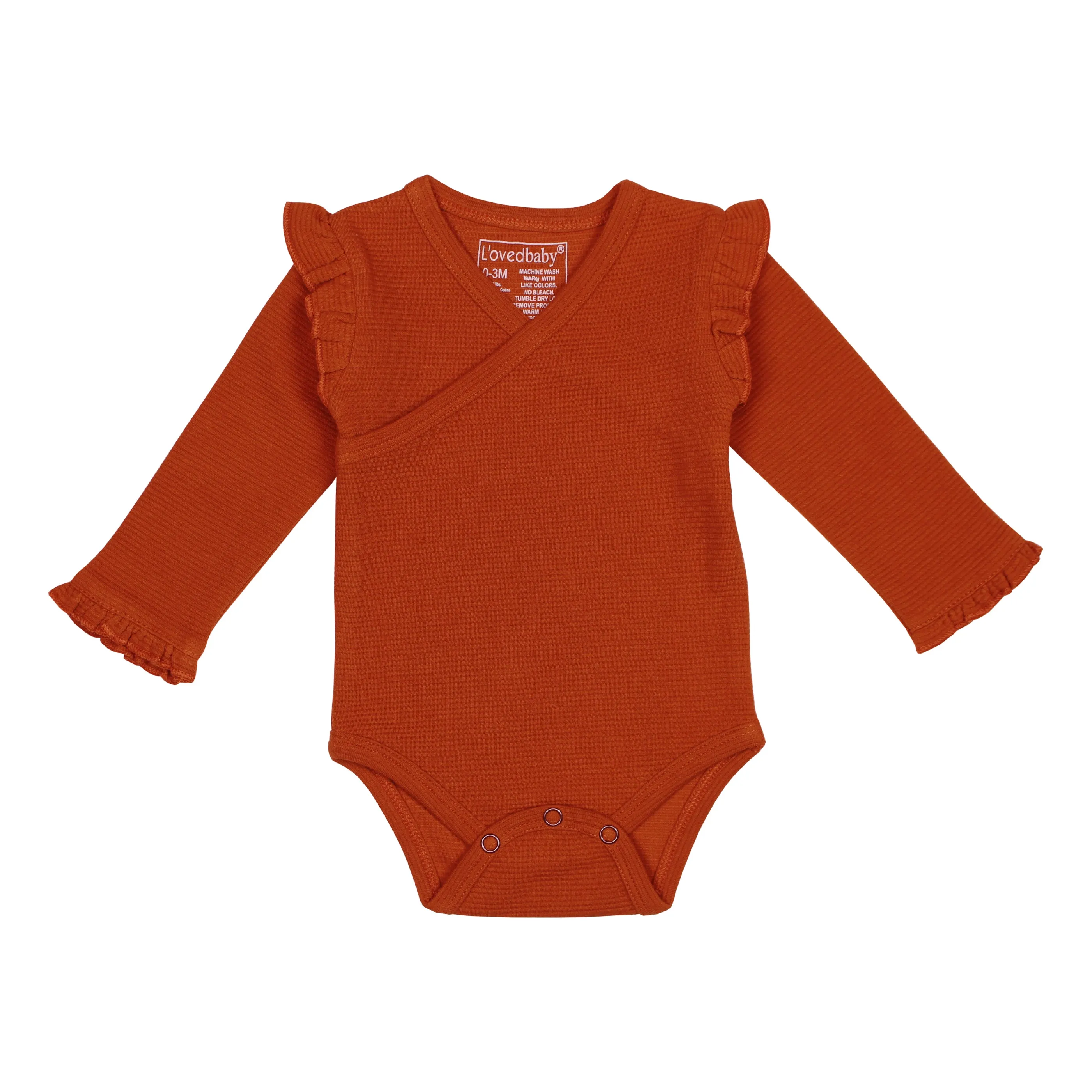 L'ovedbaby Corduroy Ruffle Wrap Bodysuit