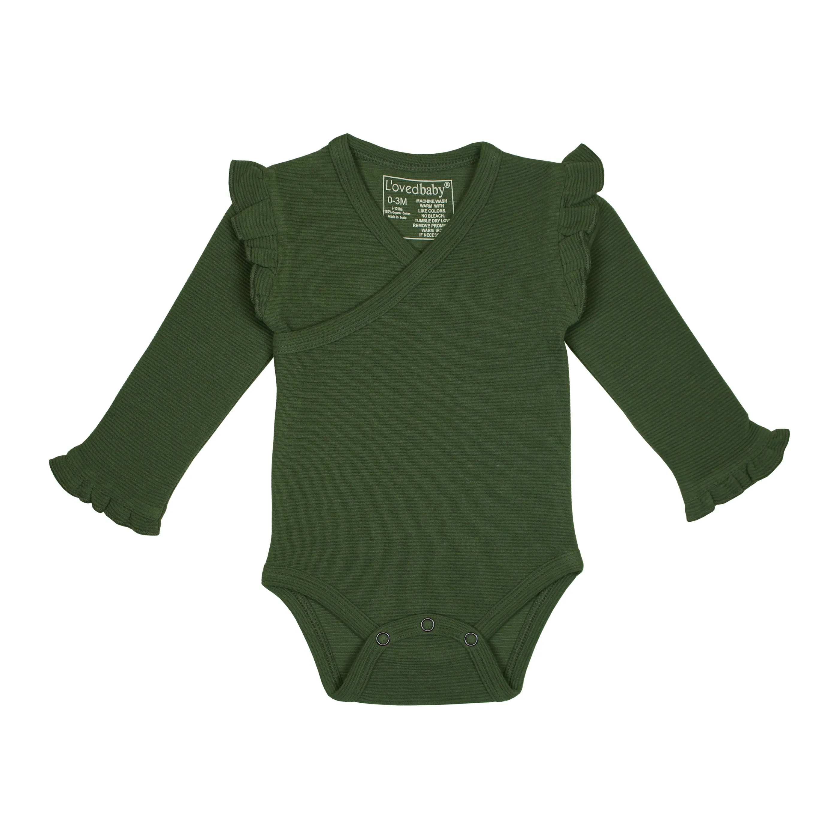 L'ovedbaby Corduroy Ruffle Wrap Bodysuit