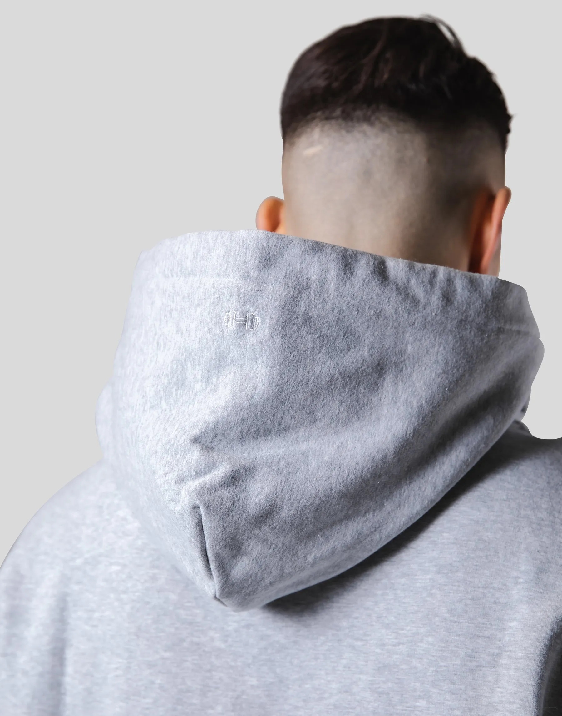 LÝS Logo Stretch Pullover Hoodie - Grey