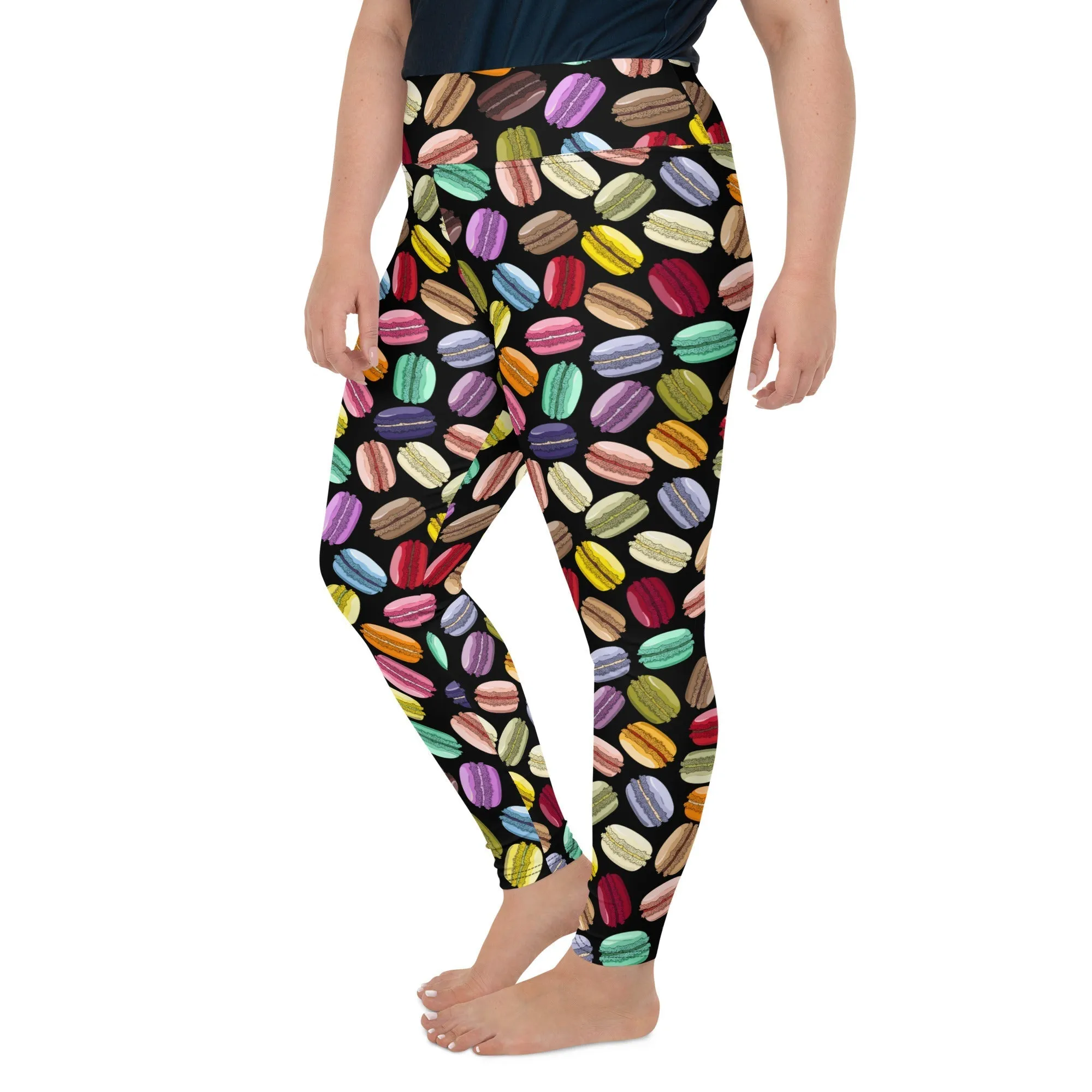 Macaroons Pattern Plus Size Leggings