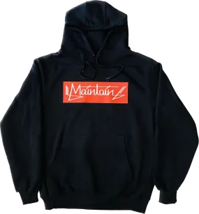 Maintain Red Box Logo Black Hoodie