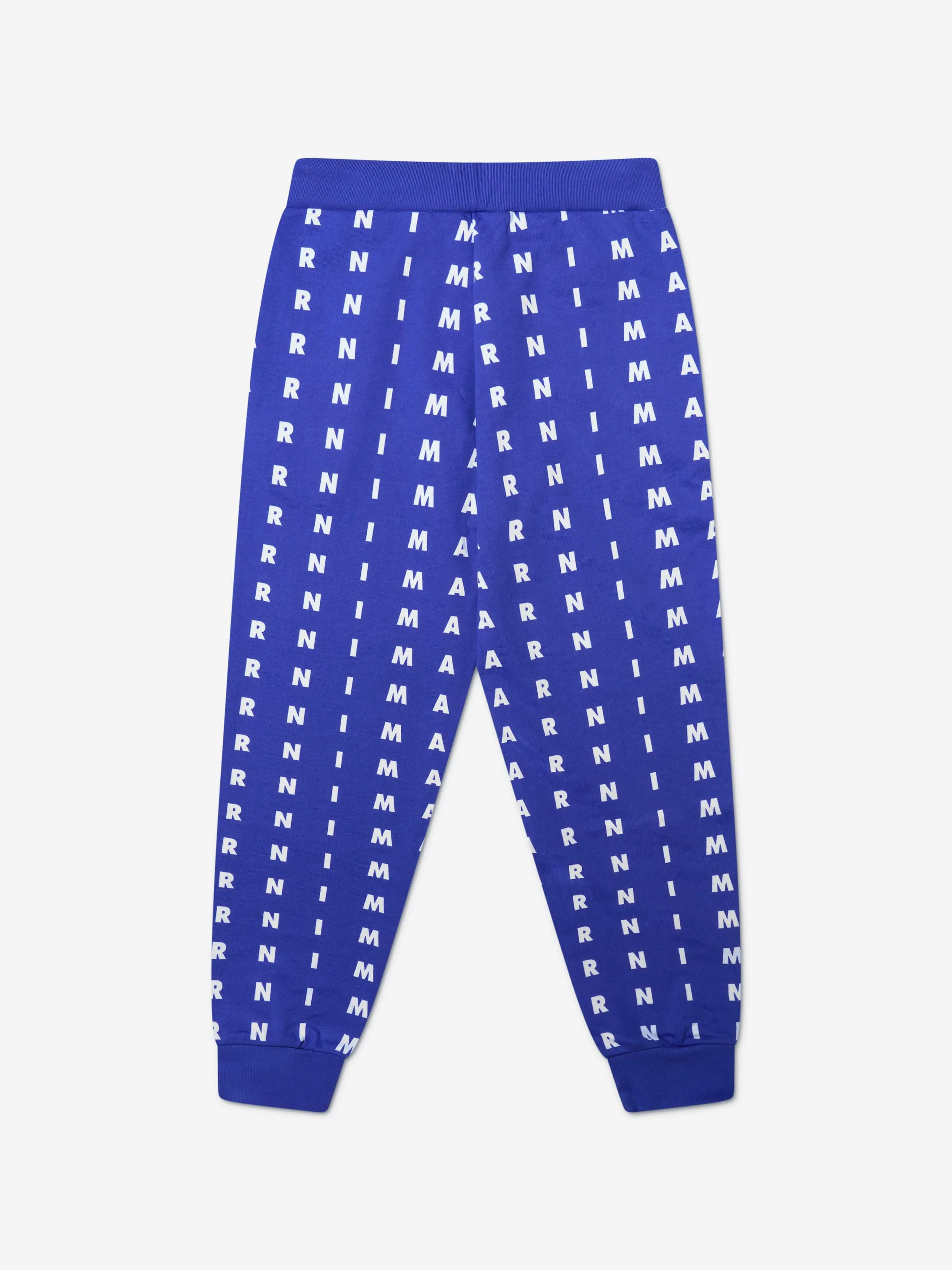 MARNI Kids Logo Print Joggers in Blue