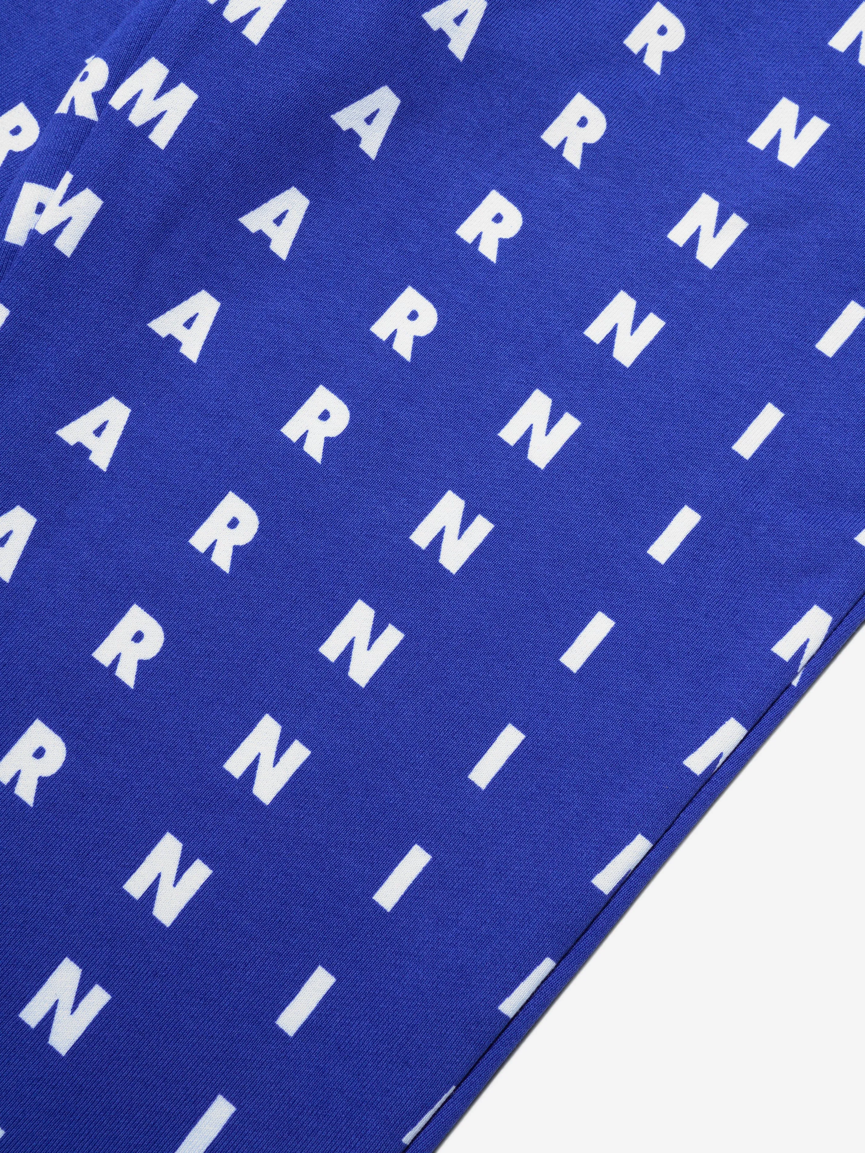 MARNI Kids Logo Print Joggers in Blue