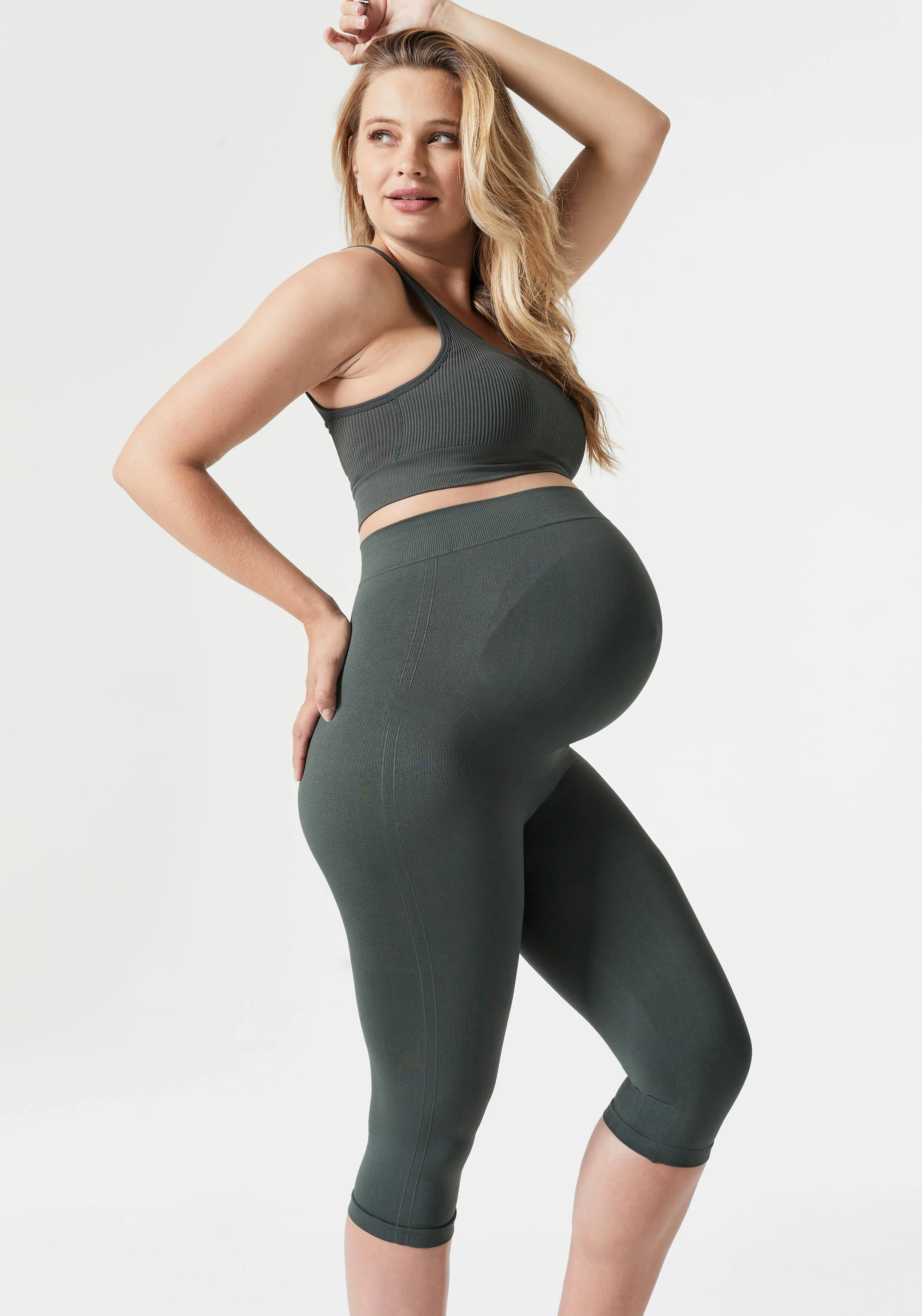 Maternity Belly Support Capri Leggings