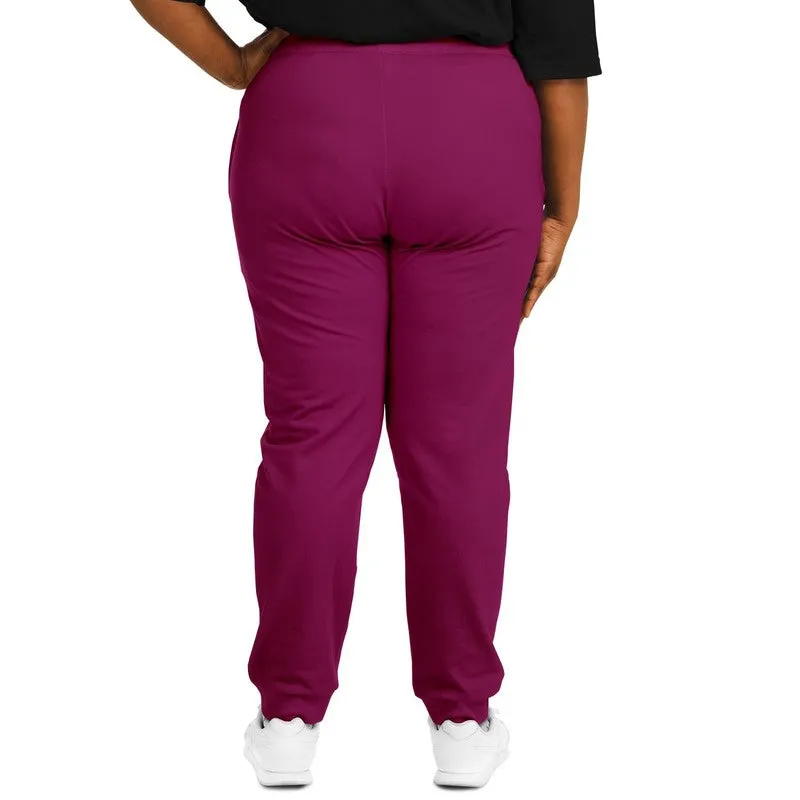 Medium Dark Magenta Joggers | Unisex | with PLUS sizes | Medium Dark Pure Magenta | C0M100Y0K60