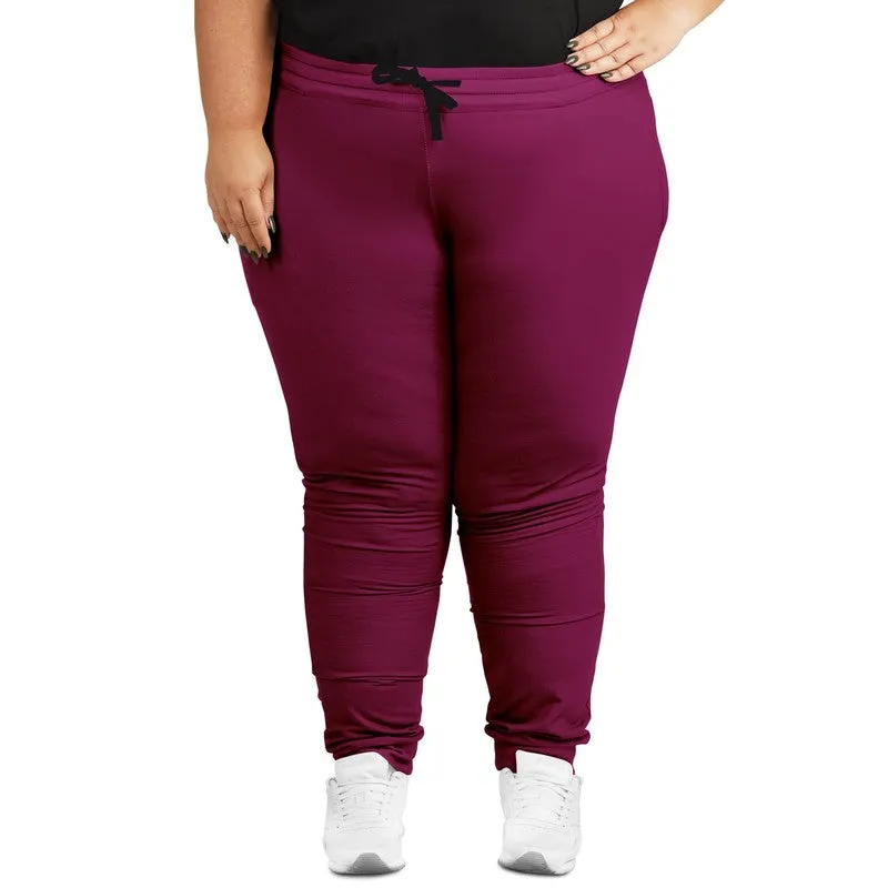 Medium Dark Magenta Joggers | Unisex | with PLUS sizes | Medium Dark Pure Magenta | C0M100Y0K60