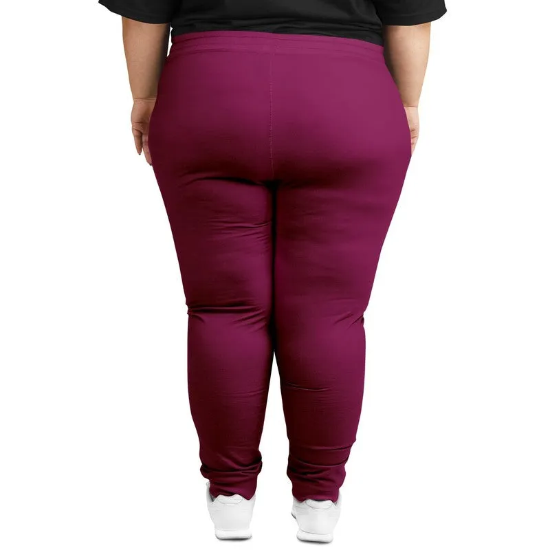 Medium Dark Magenta Joggers | Unisex | with PLUS sizes | Medium Dark Pure Magenta | C0M100Y0K60