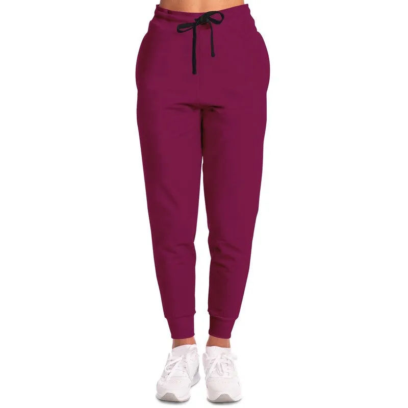 Medium Dark Magenta Joggers | Unisex | with PLUS sizes | Medium Dark Pure Magenta | C0M100Y0K60