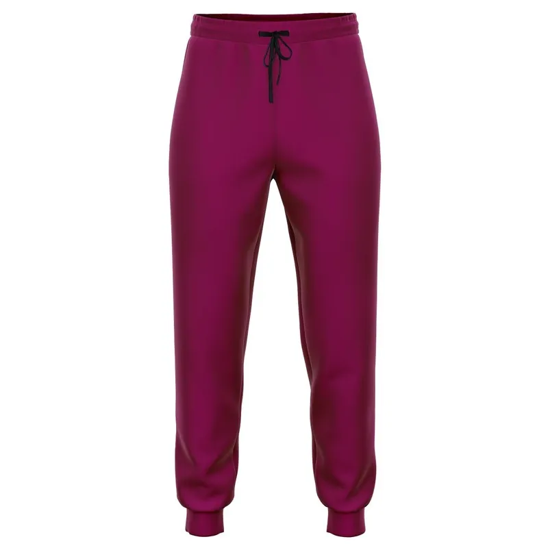 Medium Dark Magenta Joggers | Unisex | with PLUS sizes | Medium Dark Pure Magenta | C0M100Y0K60