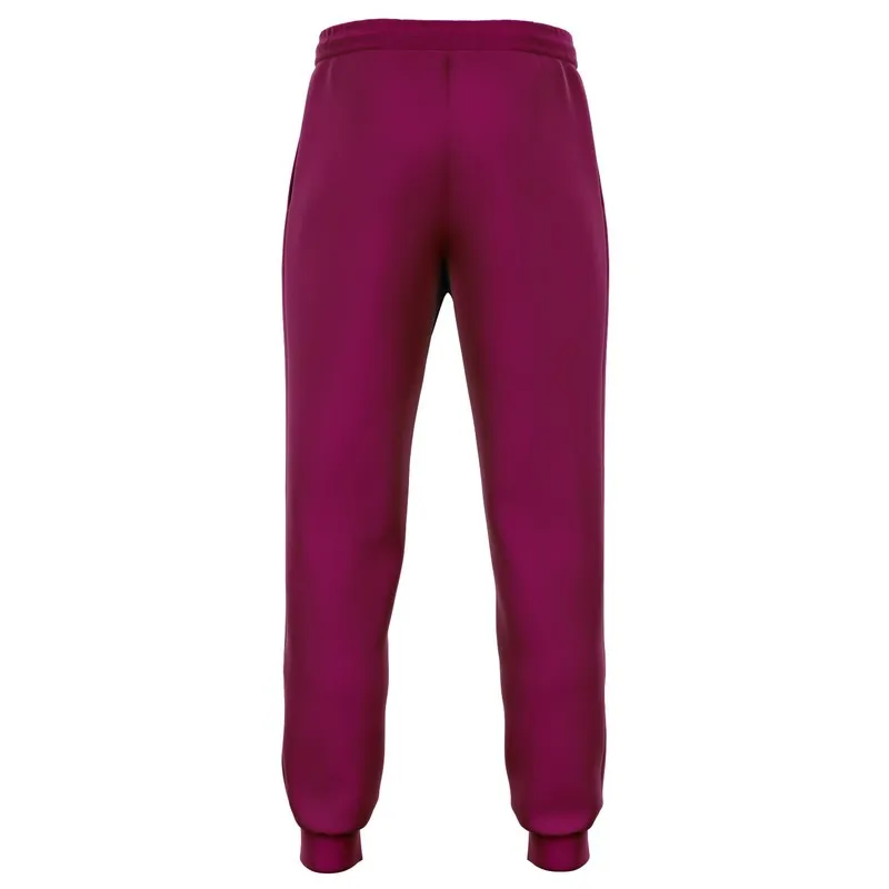 Medium Dark Magenta Joggers | Unisex | with PLUS sizes | Medium Dark Pure Magenta | C0M100Y0K60