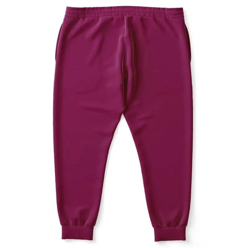 Medium Dark Magenta Joggers | Unisex | with PLUS sizes | Medium Dark Pure Magenta | C0M100Y0K60