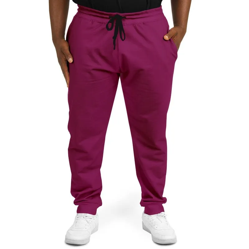 Medium Dark Magenta Joggers | Unisex | with PLUS sizes | Medium Dark Pure Magenta | C0M100Y0K60