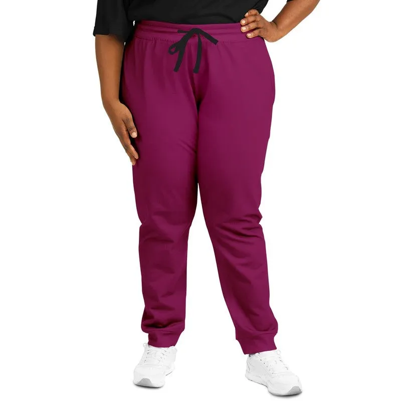 Medium Dark Magenta Joggers | Unisex | with PLUS sizes | Medium Dark Pure Magenta | C0M100Y0K60