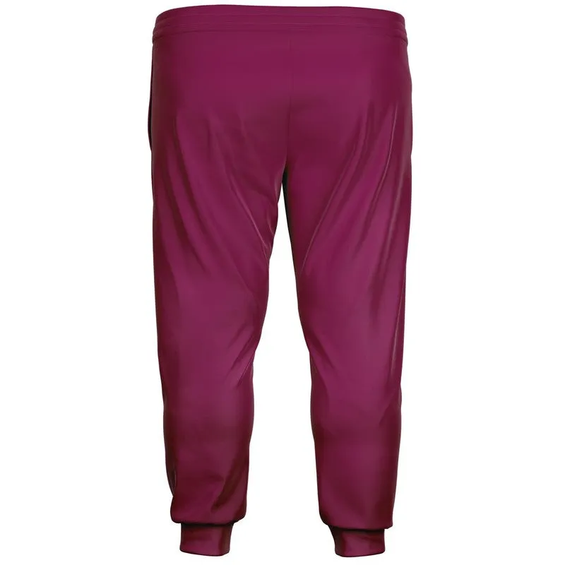 Medium Dark Magenta Joggers | Unisex | with PLUS sizes | Medium Dark Pure Magenta | C0M100Y0K60