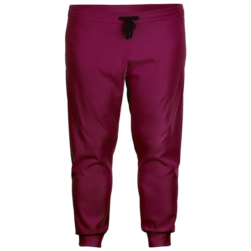 Medium Dark Magenta Joggers | Unisex | with PLUS sizes | Medium Dark Pure Magenta | C0M100Y0K60