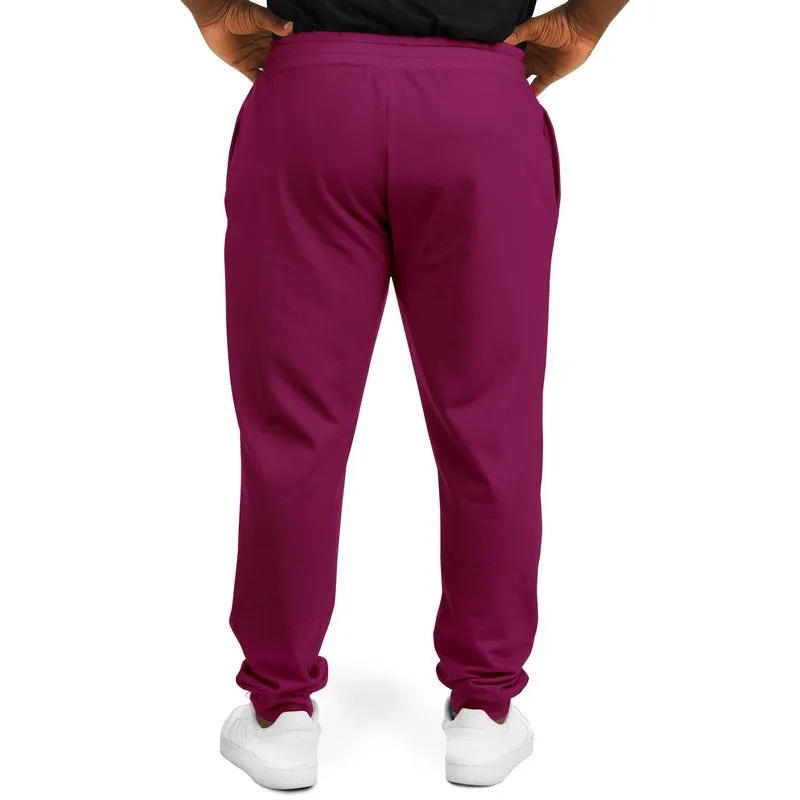 Medium Dark Magenta Joggers | Unisex | with PLUS sizes | Medium Dark Pure Magenta | C0M100Y0K60