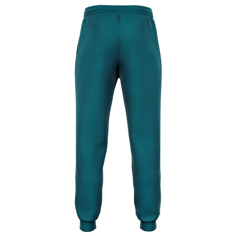 Medium Dark Warm Cyan Joggers | Unisex | with PLUS sizes | Medium Dark Pure Warm Cyan | C100M0Y25K60