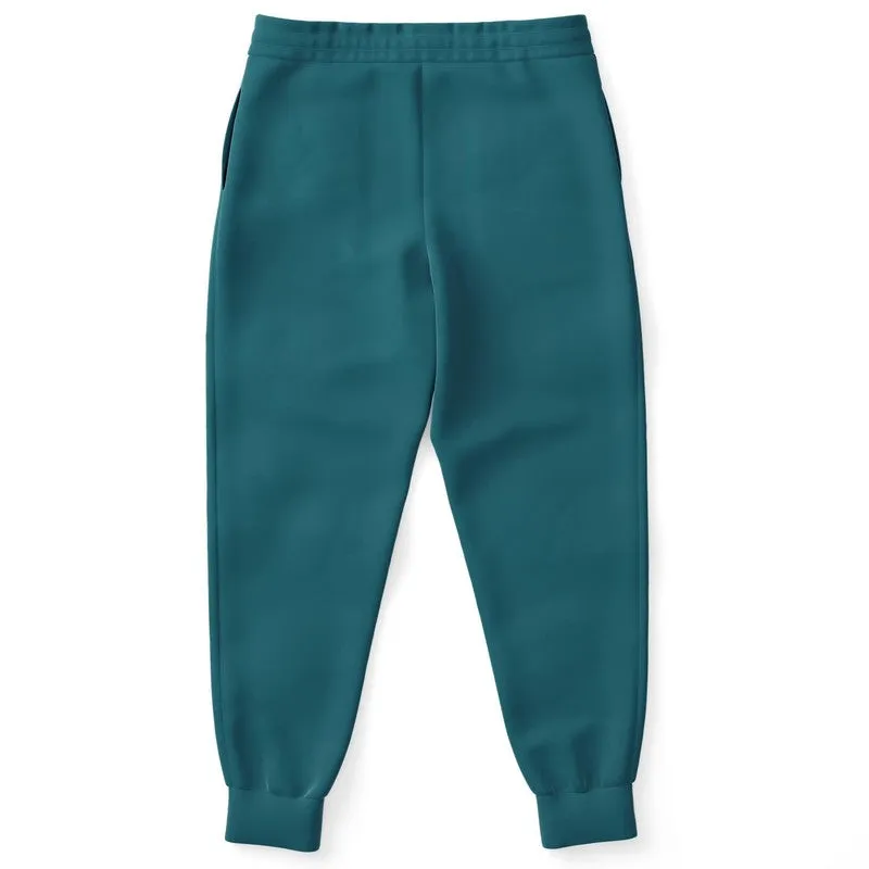 Medium Dark Warm Cyan Joggers | Unisex | with PLUS sizes | Medium Dark Pure Warm Cyan | C100M0Y25K60