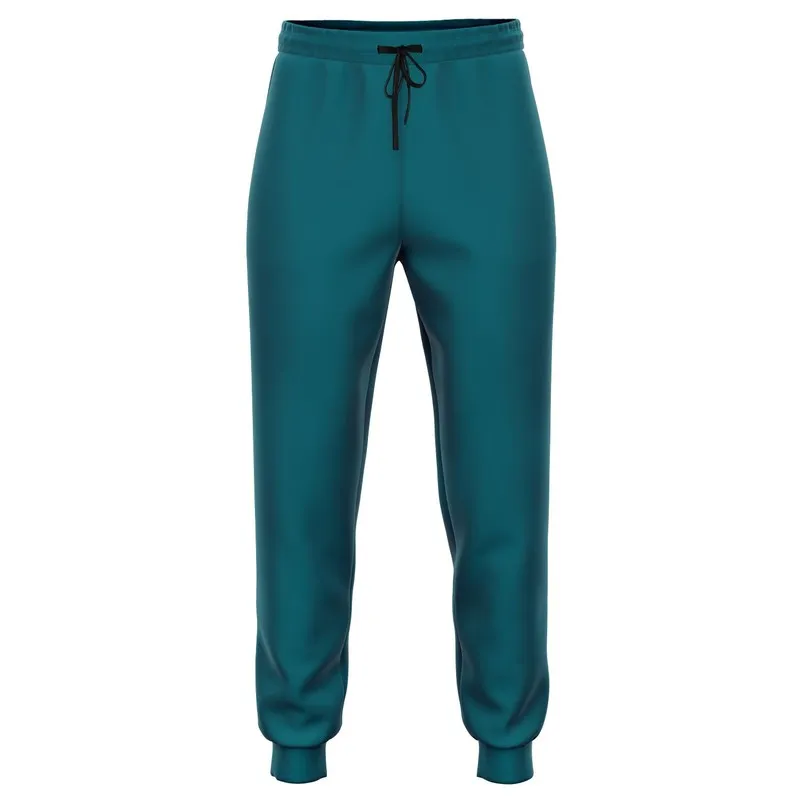 Medium Dark Warm Cyan Joggers | Unisex | with PLUS sizes | Medium Dark Pure Warm Cyan | C100M0Y25K60