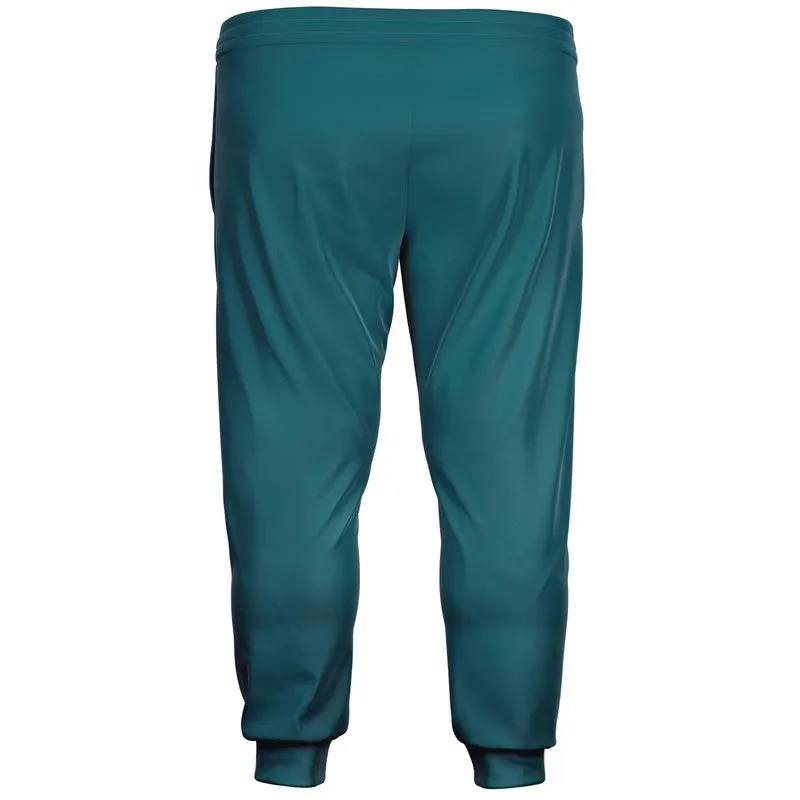 Medium Dark Warm Cyan Joggers | Unisex | with PLUS sizes | Medium Dark Pure Warm Cyan | C100M0Y25K60