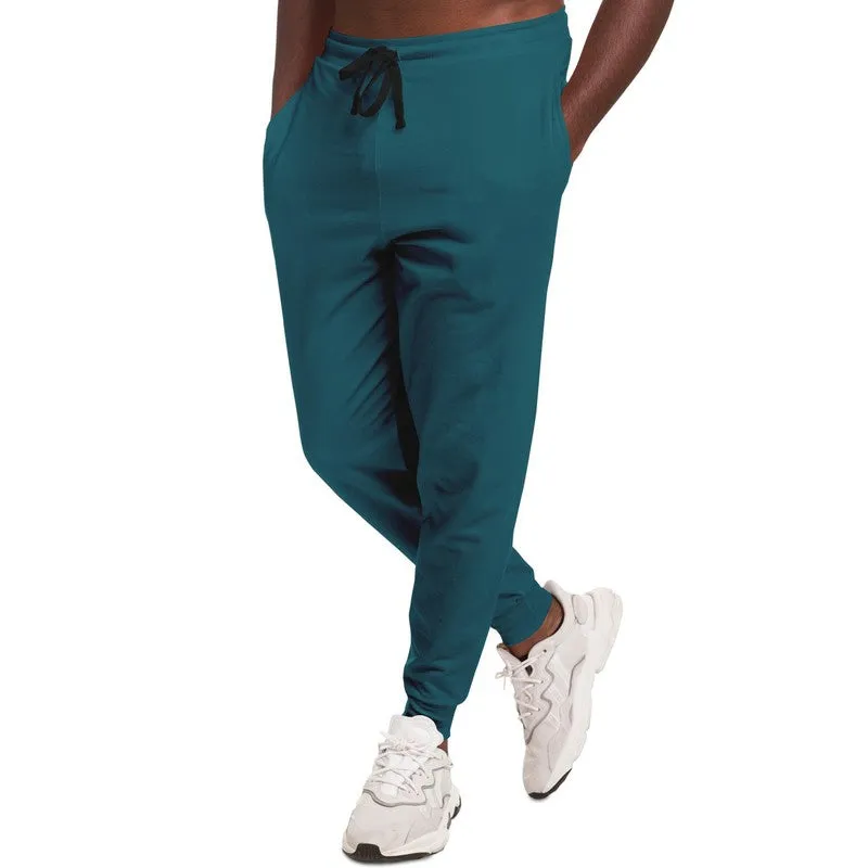 Medium Dark Warm Cyan Joggers | Unisex | with PLUS sizes | Medium Dark Pure Warm Cyan | C100M0Y25K60