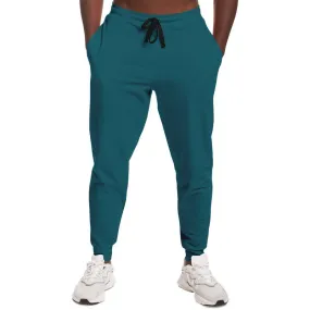 Medium Dark Warm Cyan Joggers | Unisex | with PLUS sizes | Medium Dark Pure Warm Cyan | C100M0Y25K60