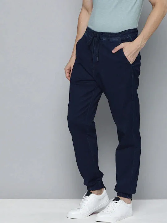 Men's Blue Regular Fit Joggers