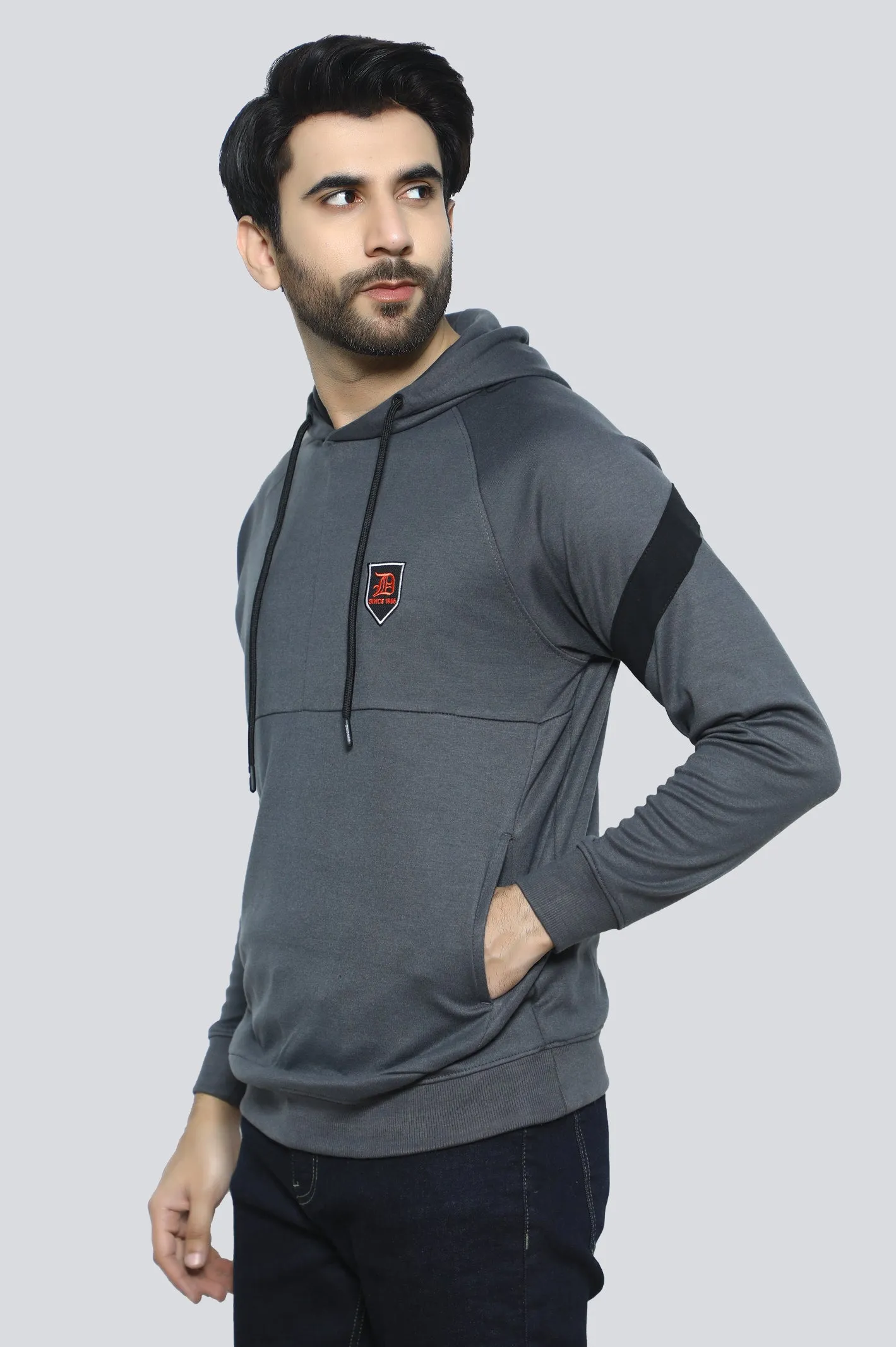 Men's Charcoal Pullover Hoodie