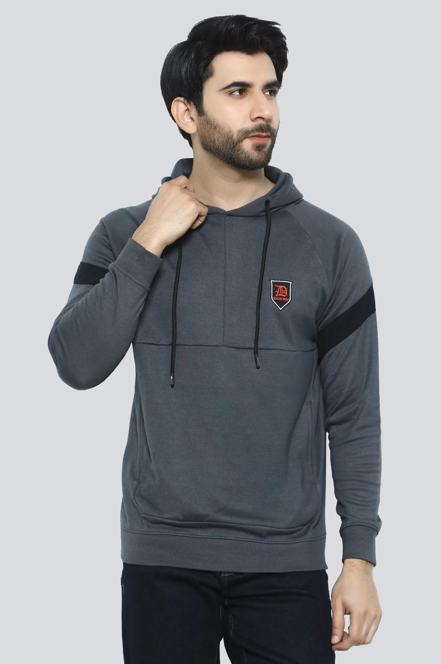 Men's Charcoal Pullover Hoodie