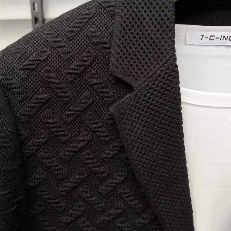 Men's new three-dimensional knitted jacket