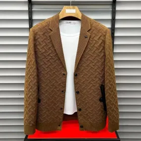 Men's new three-dimensional knitted jacket