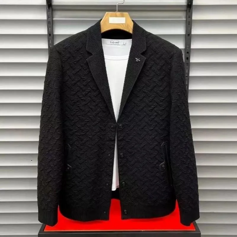 Men's new three-dimensional knitted jacket