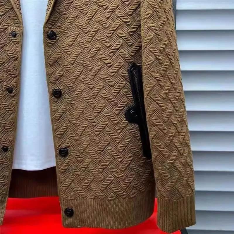 Men's new three-dimensional knitted jacket