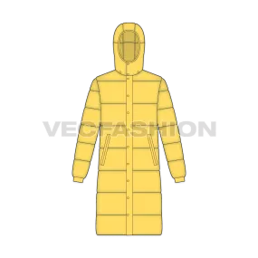 Mens Puffer Long Coat