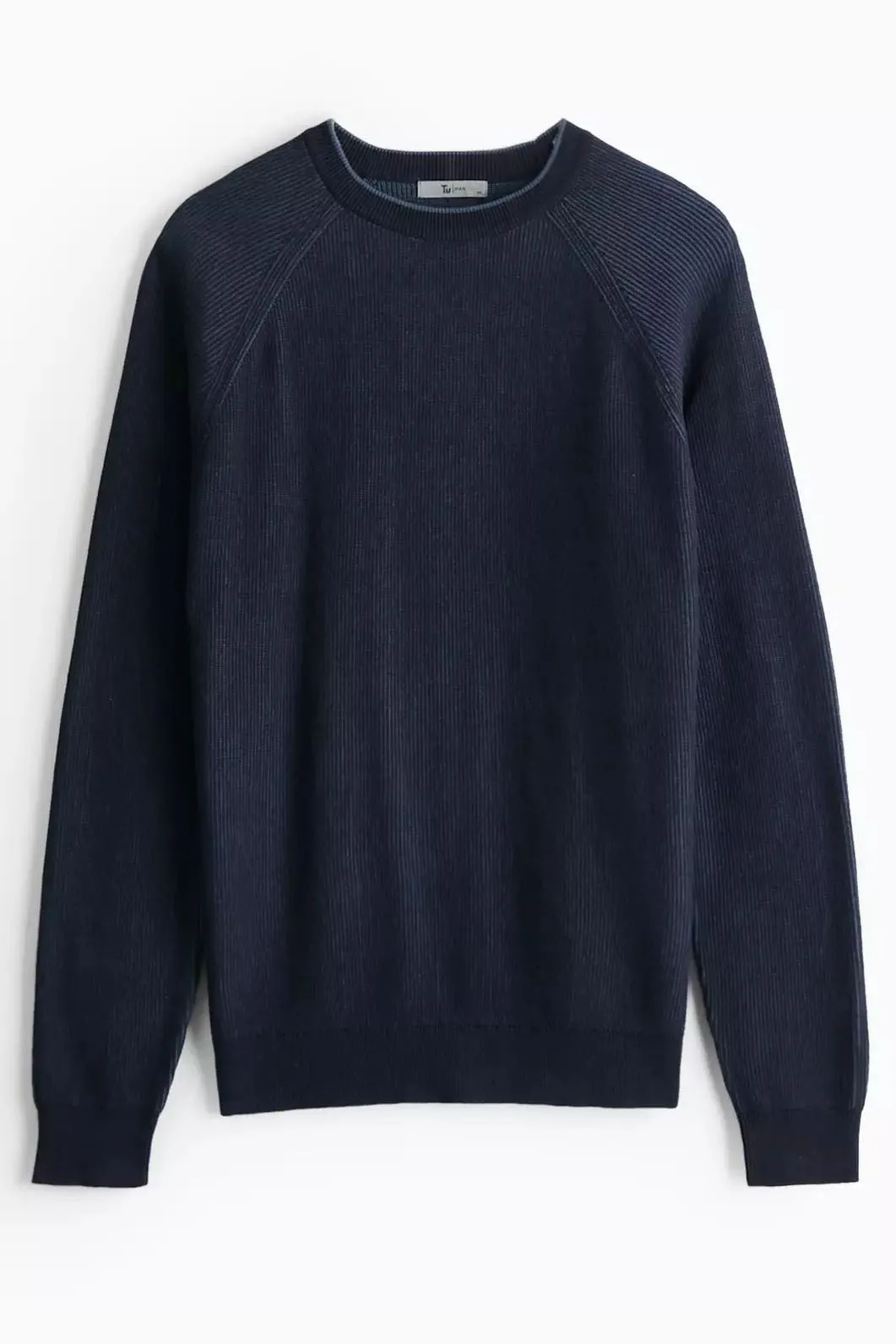 Mens Ribbed Round Neck Jumper