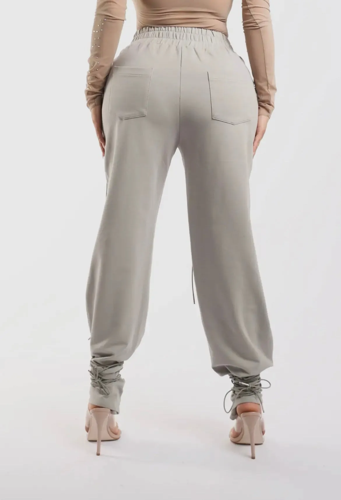 Mona Lace Up Jogger Pants