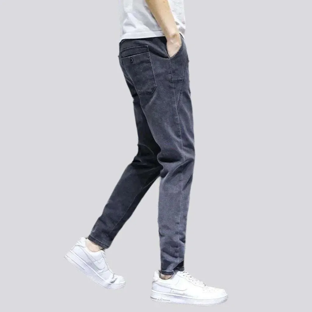 Monochrome men's denim pants