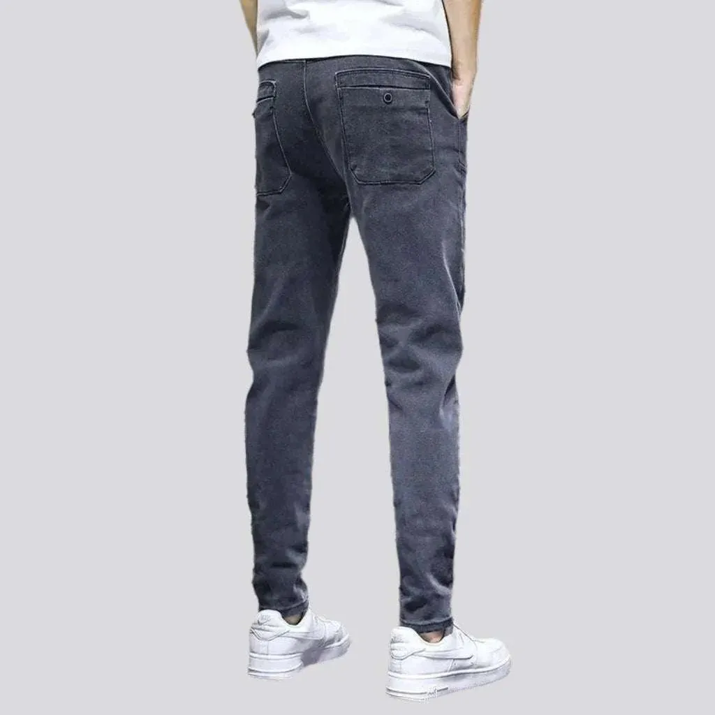 Monochrome men's denim pants